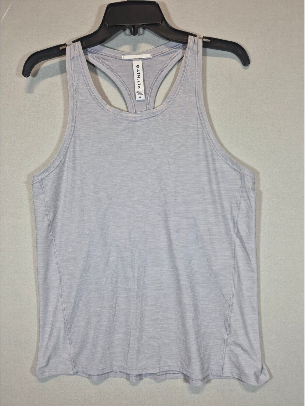 Athleta Womenβs Medium Racerback Tank Top Gray Athletic Workout Yoga Running
